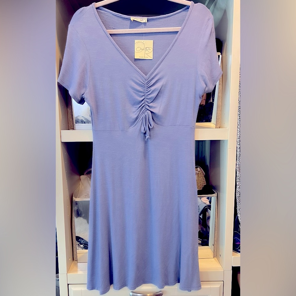 NEW! Dusty Blue Flow Dress - Large